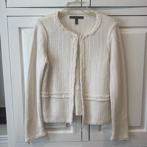 White House Black Market Ivory Textured Blazer